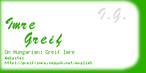 imre greif business card